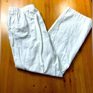 Womens High Rise Wide Leg %100 cotton Pants Size XL